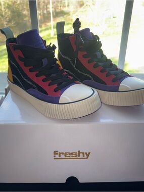 Fresh Multi-Color High-Top Sneakers (fit like 8.5/9)